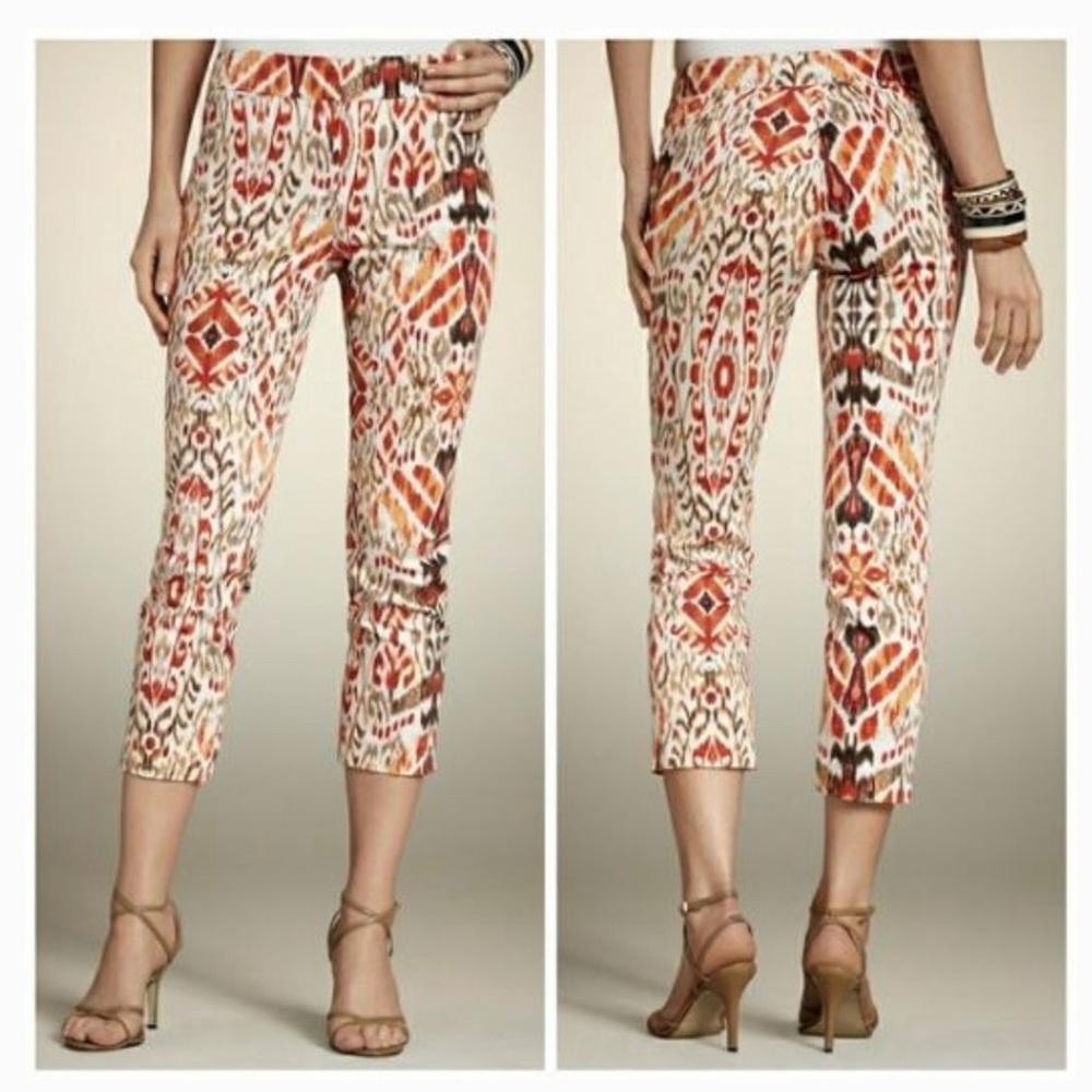 Chico’s Ikat Print Crop Pant sz 14